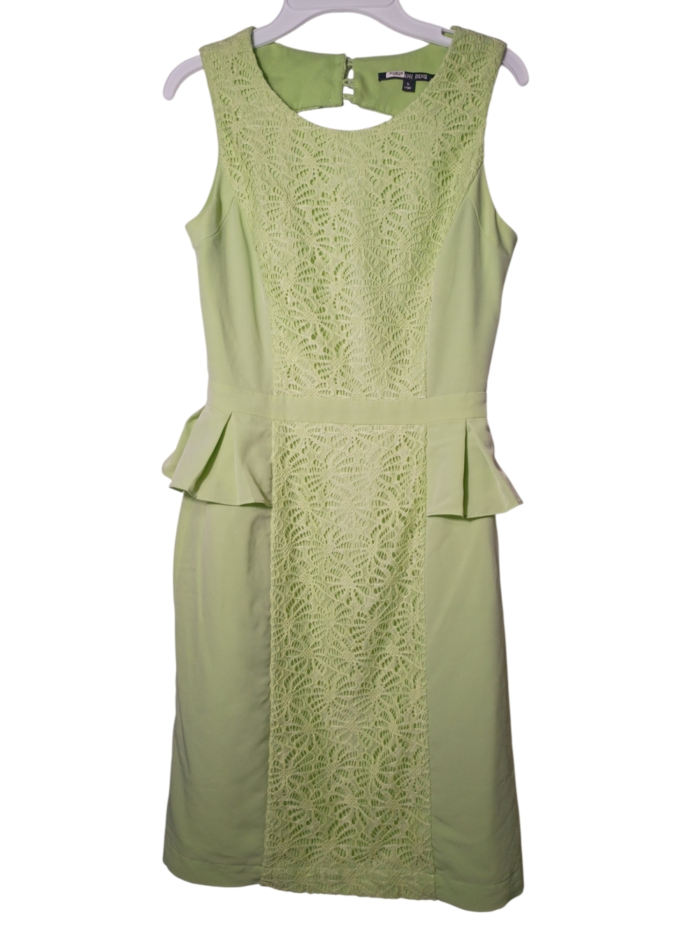 Gianni Bini Mint Green Sleeveless Peplum Midi Dress - Picture 2 of 8